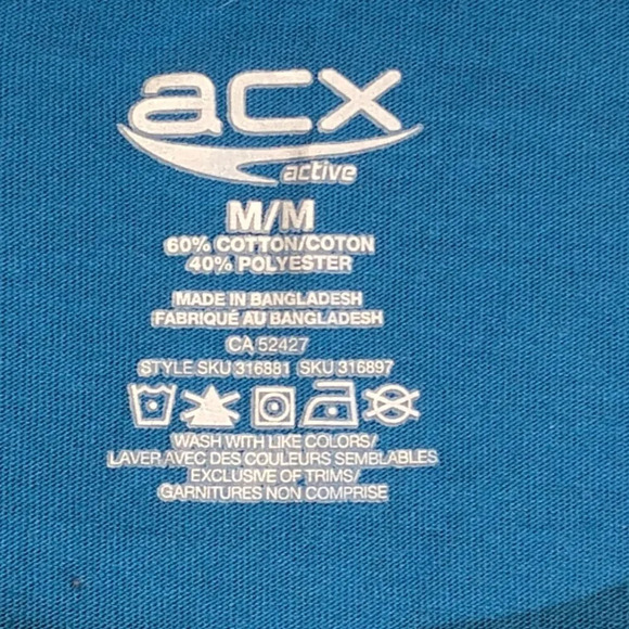 ACX Women's Blue Long Sleeve Scoop Neck "TO THE LIMIT" Sport Top Size Medium - Picture 3 of 9